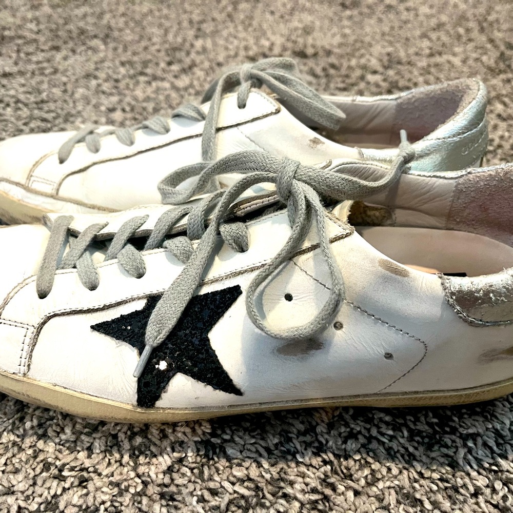 Golden Goose Superman leather tennis shoes